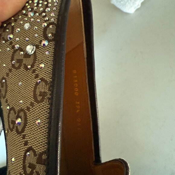 Gucci New Jordaan Crystal Embellished Horsebit Loafer - Picture 8 of 9
